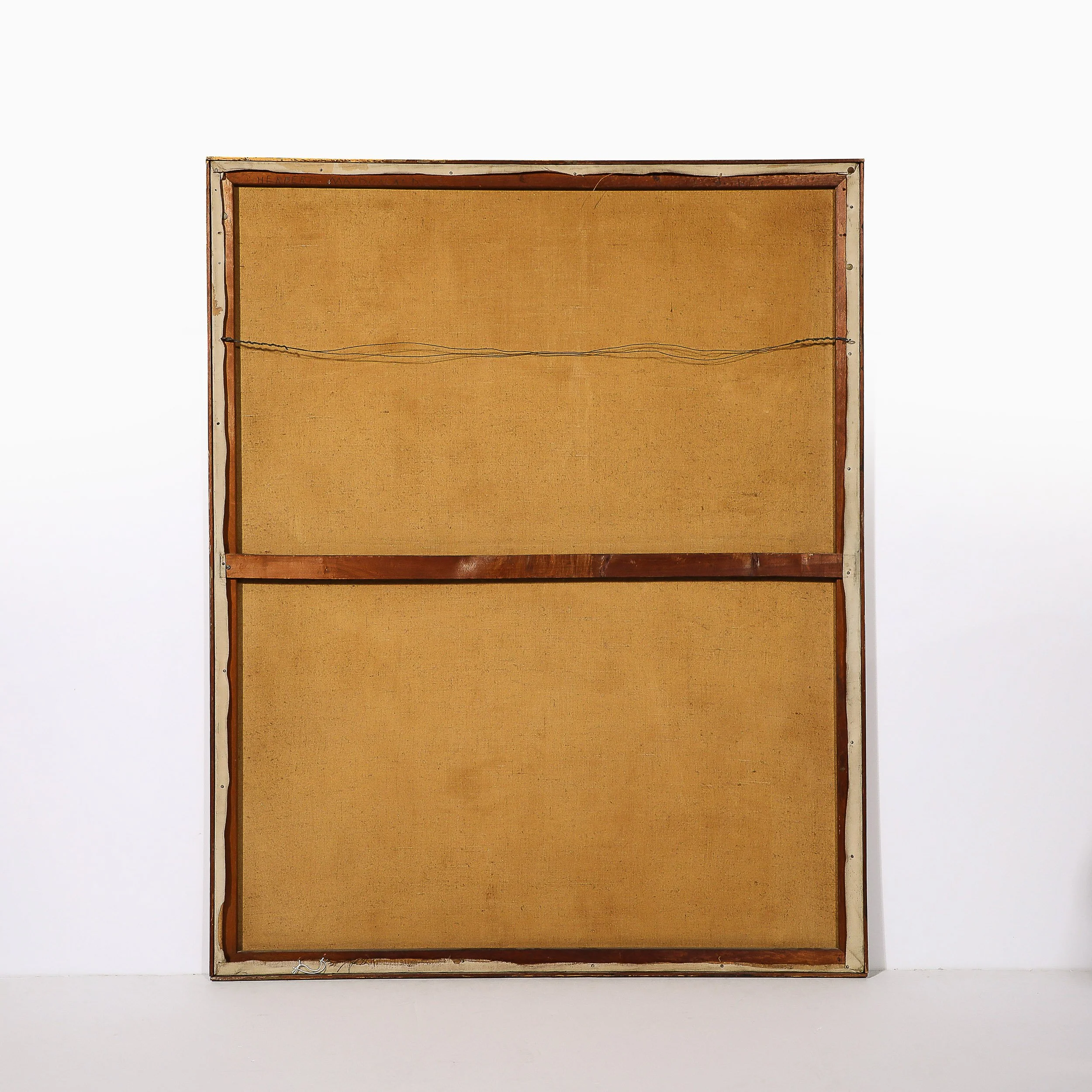 Modernist Untitled Color Field Oil Painting in Earth Tones by